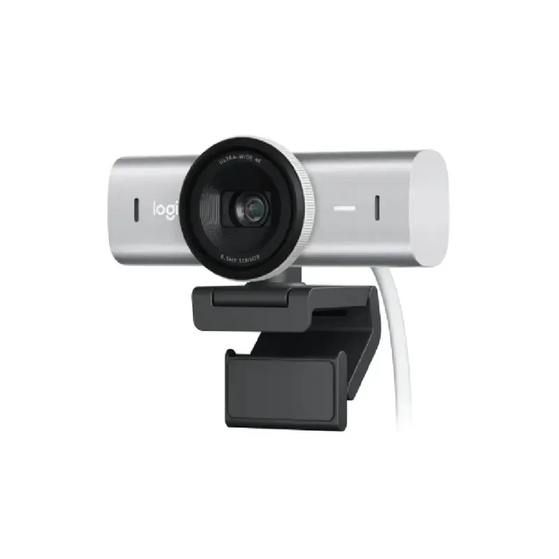 Logitech MX Brio Ultra HD 4K Streaming Webcam, Pale Gray | 960-001561