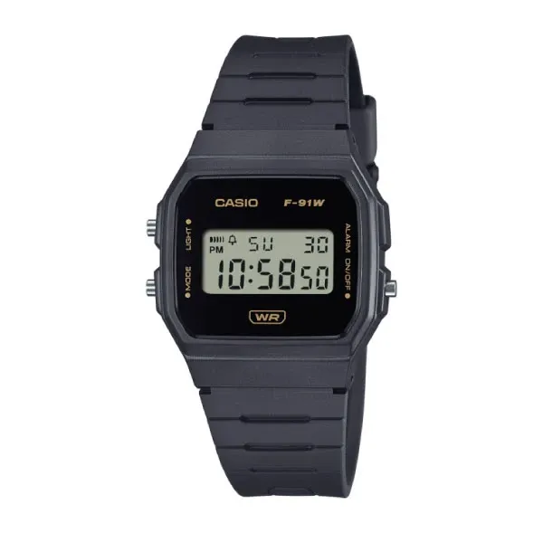 Casio Vintage Digital Men Watch - Grey | F-91WB-8ADF