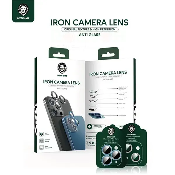 Green Lion Camera Lens Anti Glare,iPhone 14 Pro/14Pro Max, Silver | GNCLENS14PMSL