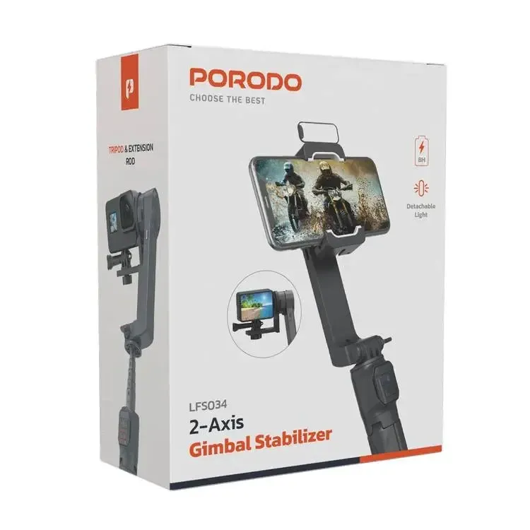 Porodo 2-Axis Gimbal Stabilizer | PD-LFST034-BK