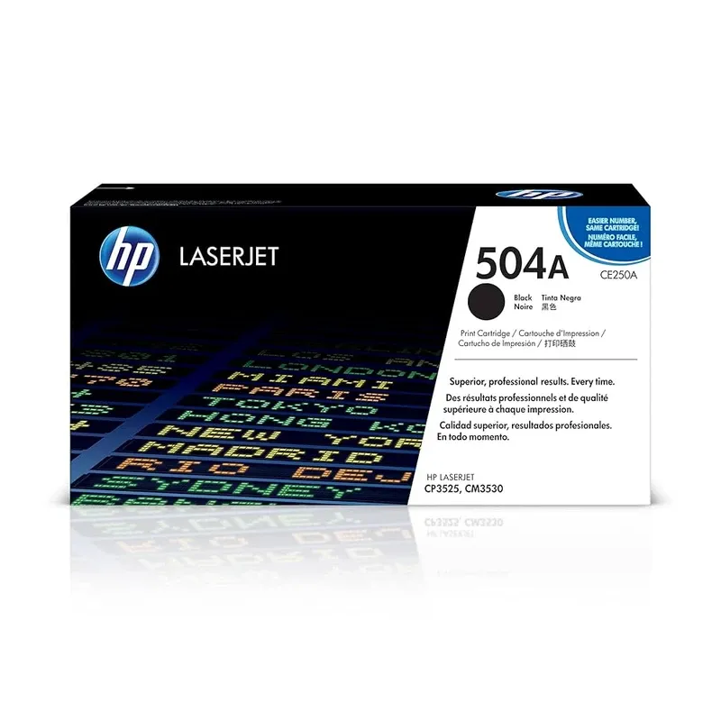 HP 504A Original LaserJet Toner Cartridge - Black | CE250A