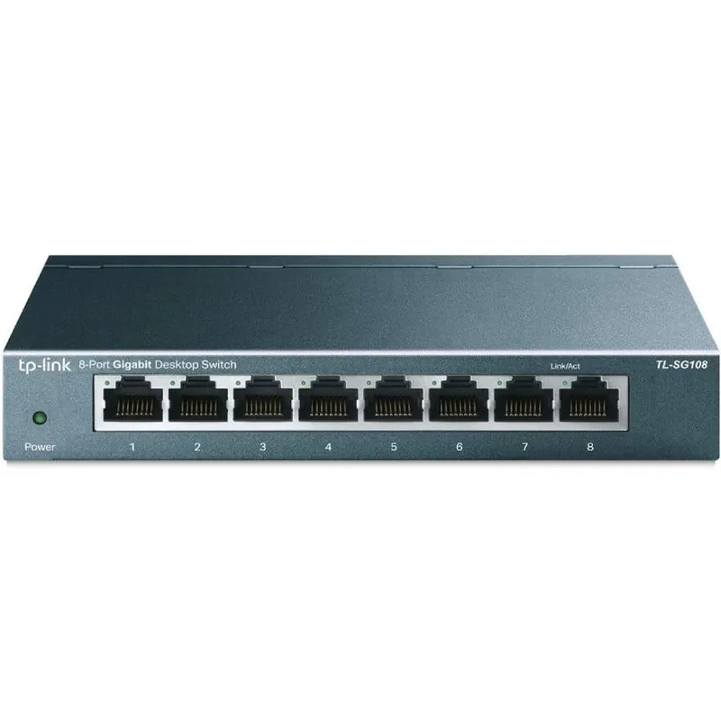 TP-Link SG108 8-Port Gigabyte Desktop Switch with Steel Case | SG108