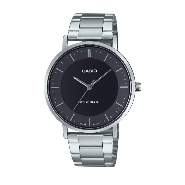 Casio Men 3-Hand Watch - Black / Silver | MTP-VT04D-1EDF