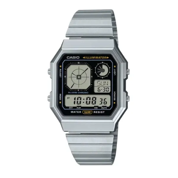 Casio Vintage Digital Unisex Watch - Silver | A130WE-1ADF