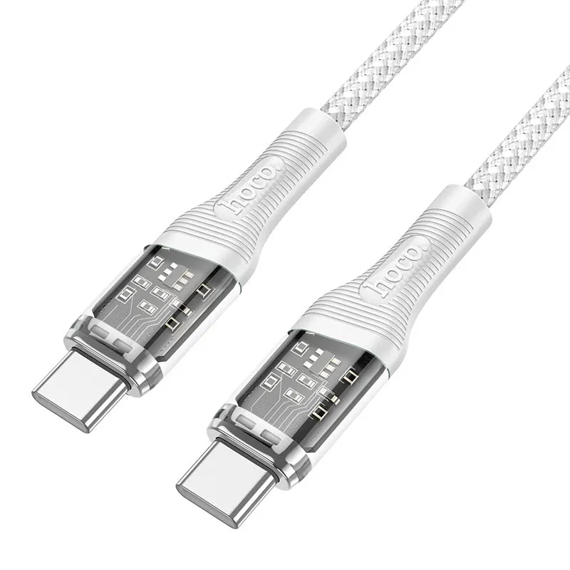 Hoco 60W Transparent Braided USB-C Cable | U111