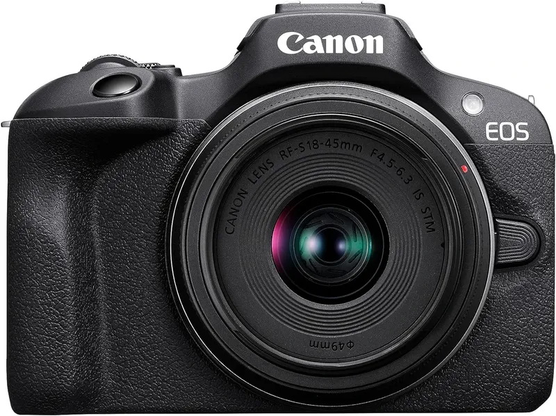 Canon EOS R100 — 24.1MP Mirrorless Camera | RF-S 18-45mm + RF-S 55-210mm Dual Lens Kit