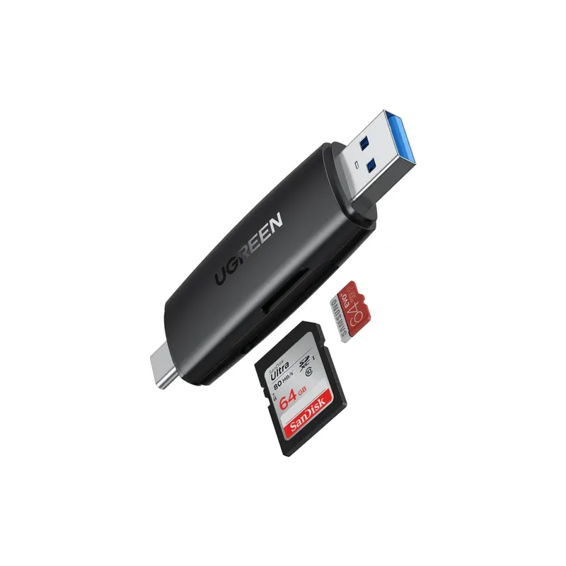 UGREEN 2 in 1 USB 3.0 & USB C SD Card Reader | 80191