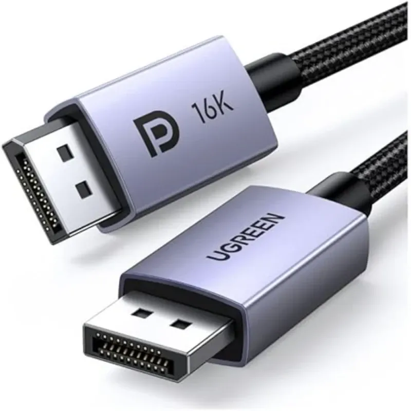 UGREEN 16K Display Port 2.1 Male to Male Braided Cable, Stable & ULTRA-Fast connection - 3M | 25862