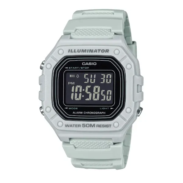 Casio Men Digital Watch - White | W-218H-8BVDF